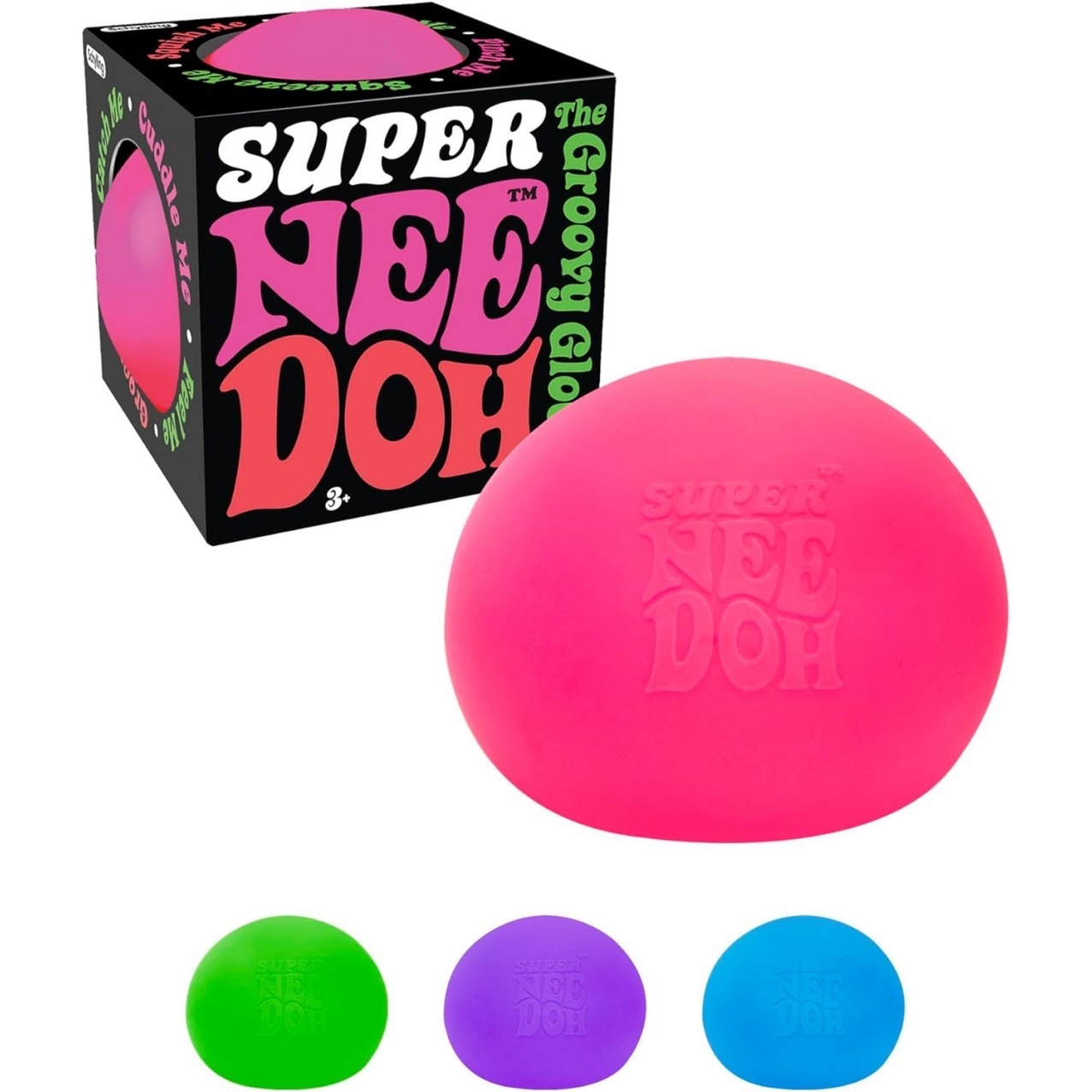 Super NeeDoh – Jumbo Stress Ball – 4.5" – Assorted